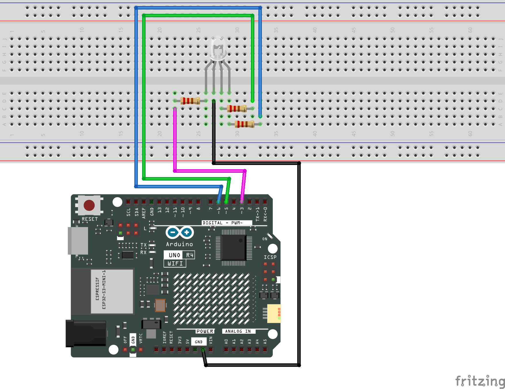 Fritzing Circuit Arduino UNO R4 WiFi ReadASCIIString