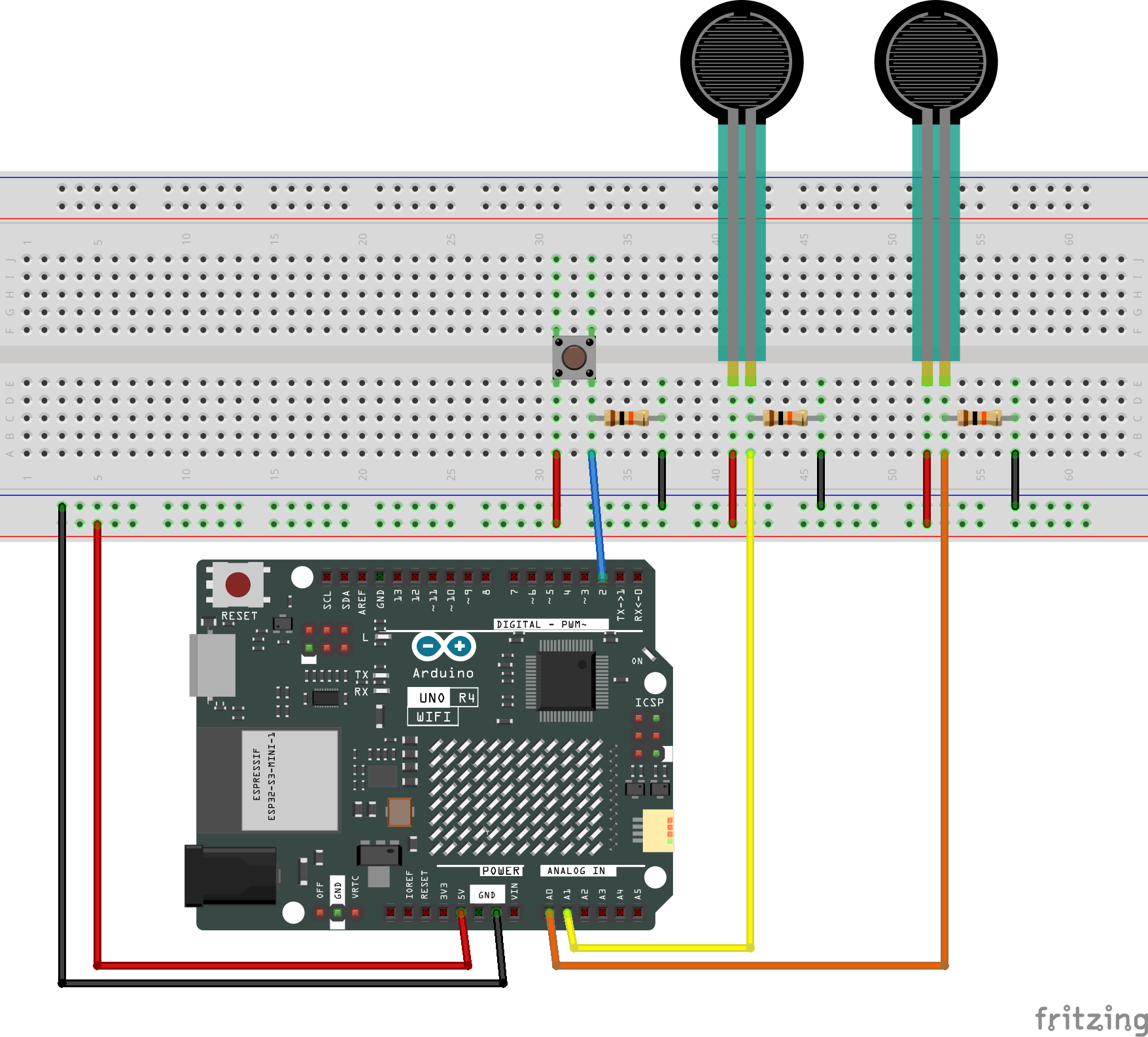 Fritzing Circuit Arduino UNO R4 WiFi Serial Call Response