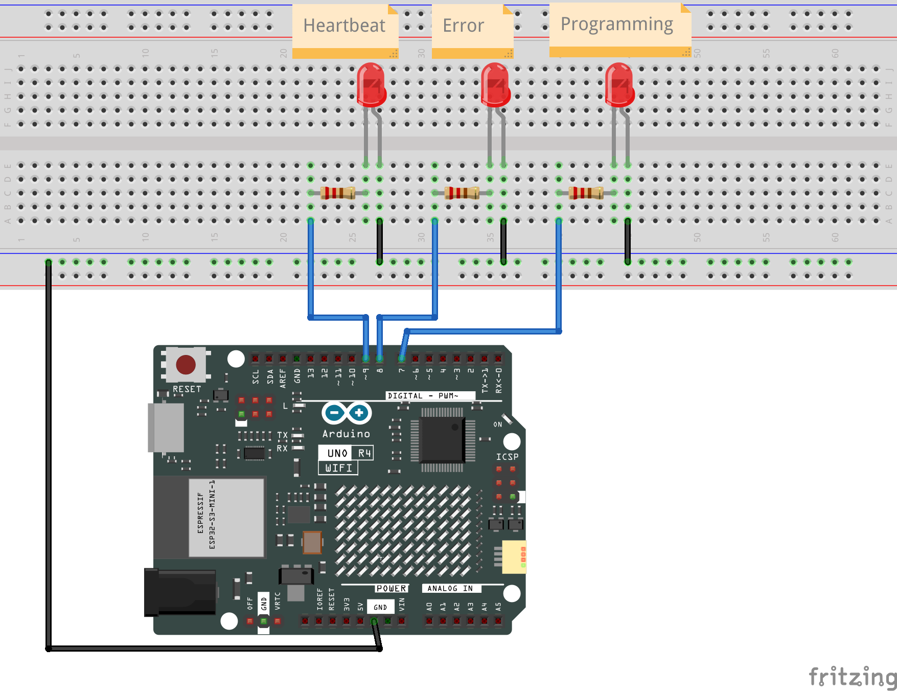 Fritzing Circuit Arduino UNO R4 WiFi ArduinoISP