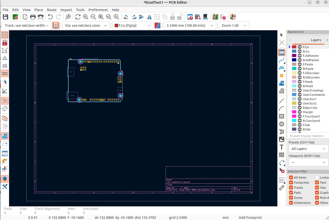 KiCad PCB for Arduino UNO R4 WiFi