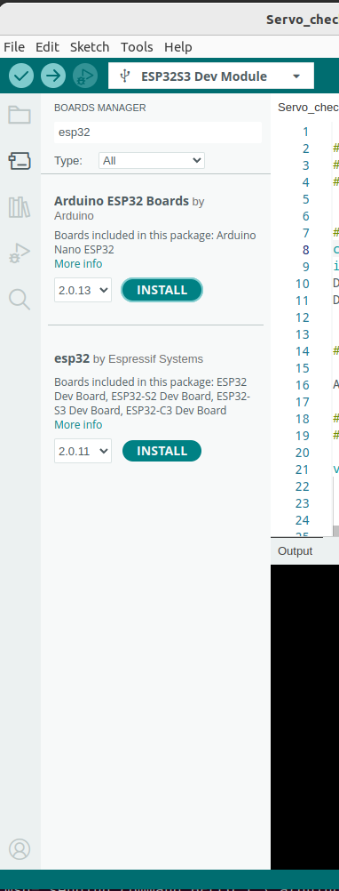 esp32 packages to upgrade