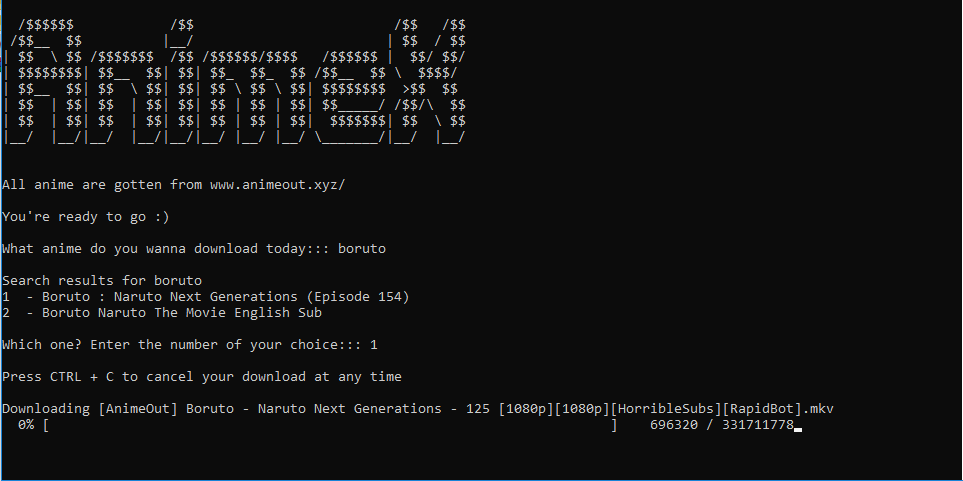Usage page