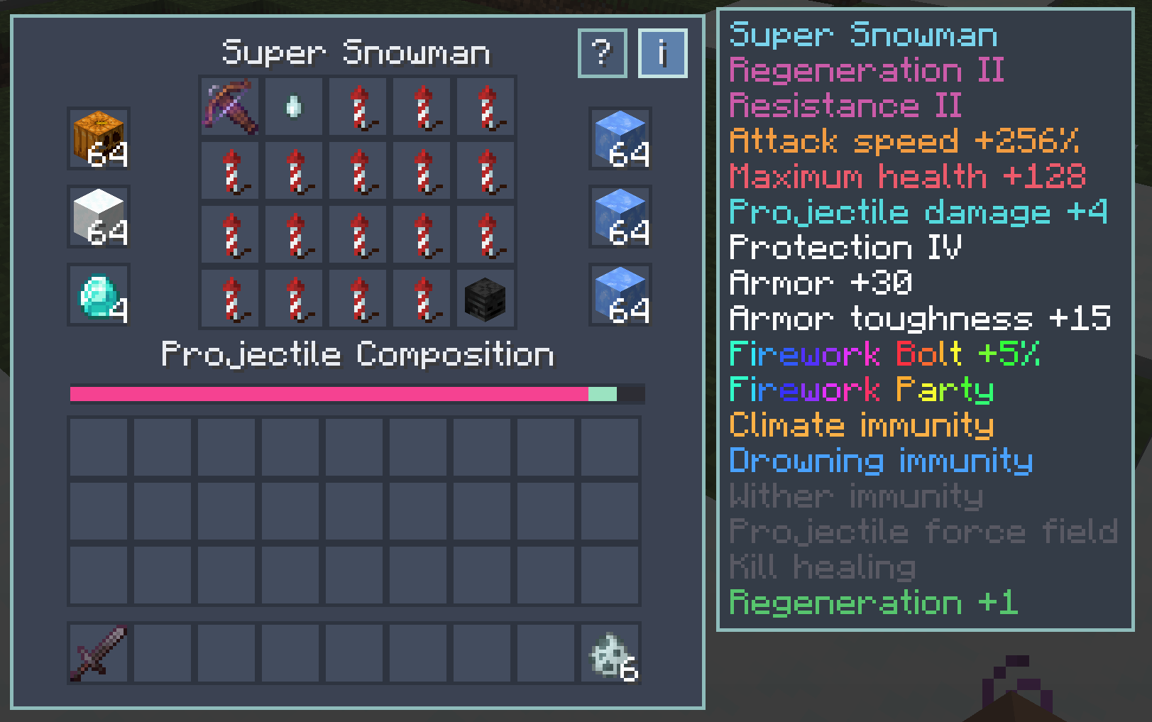 Fully upgraded screen and projectile guide