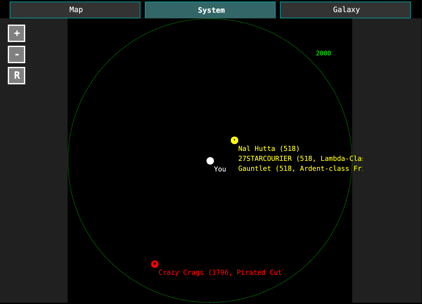 Image of UI with ground map