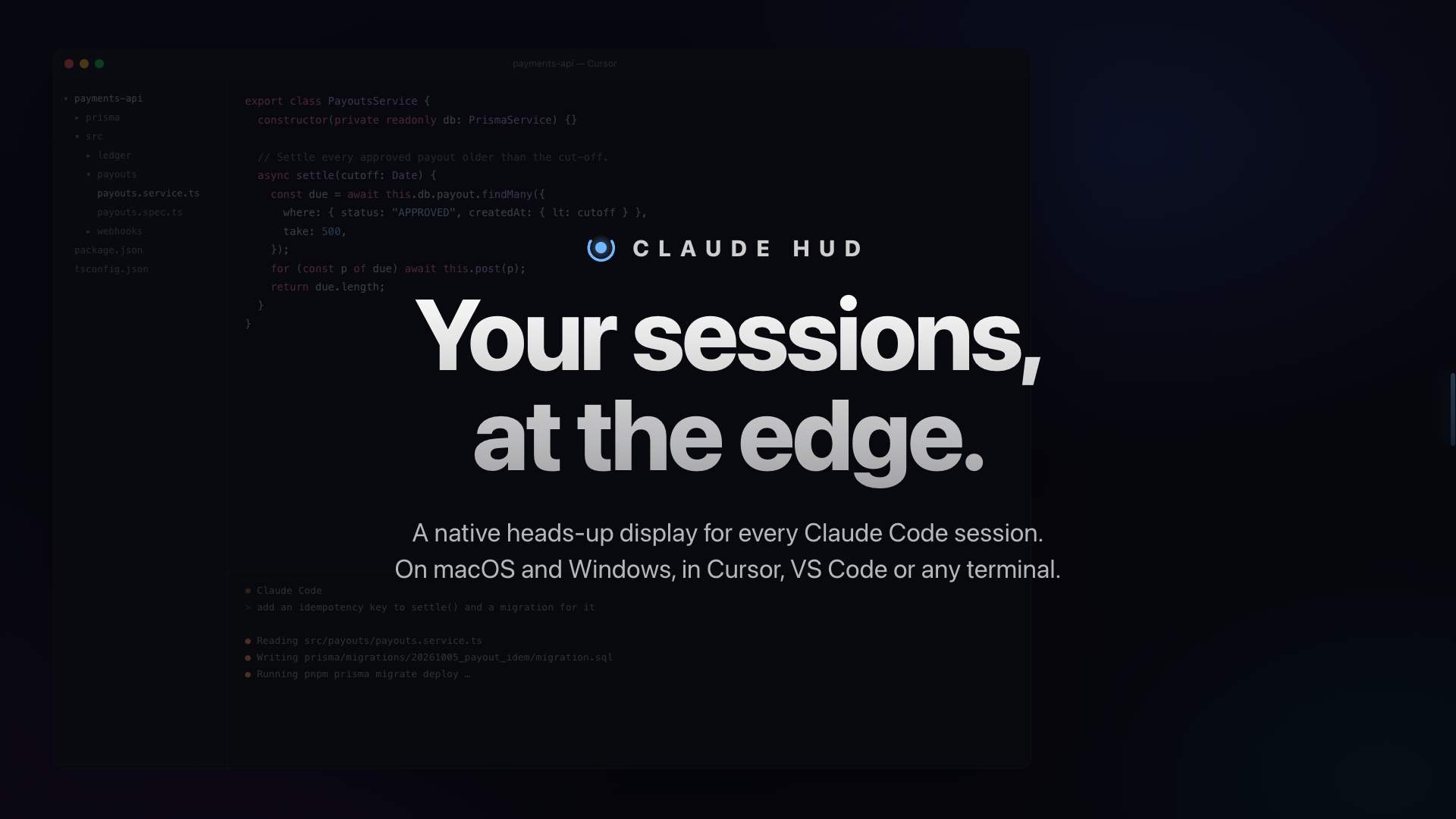 Claude HUD: your sessions, at the edge