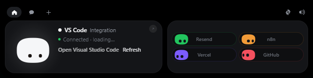 The overview: the focused integration on the left, the other pills on the right