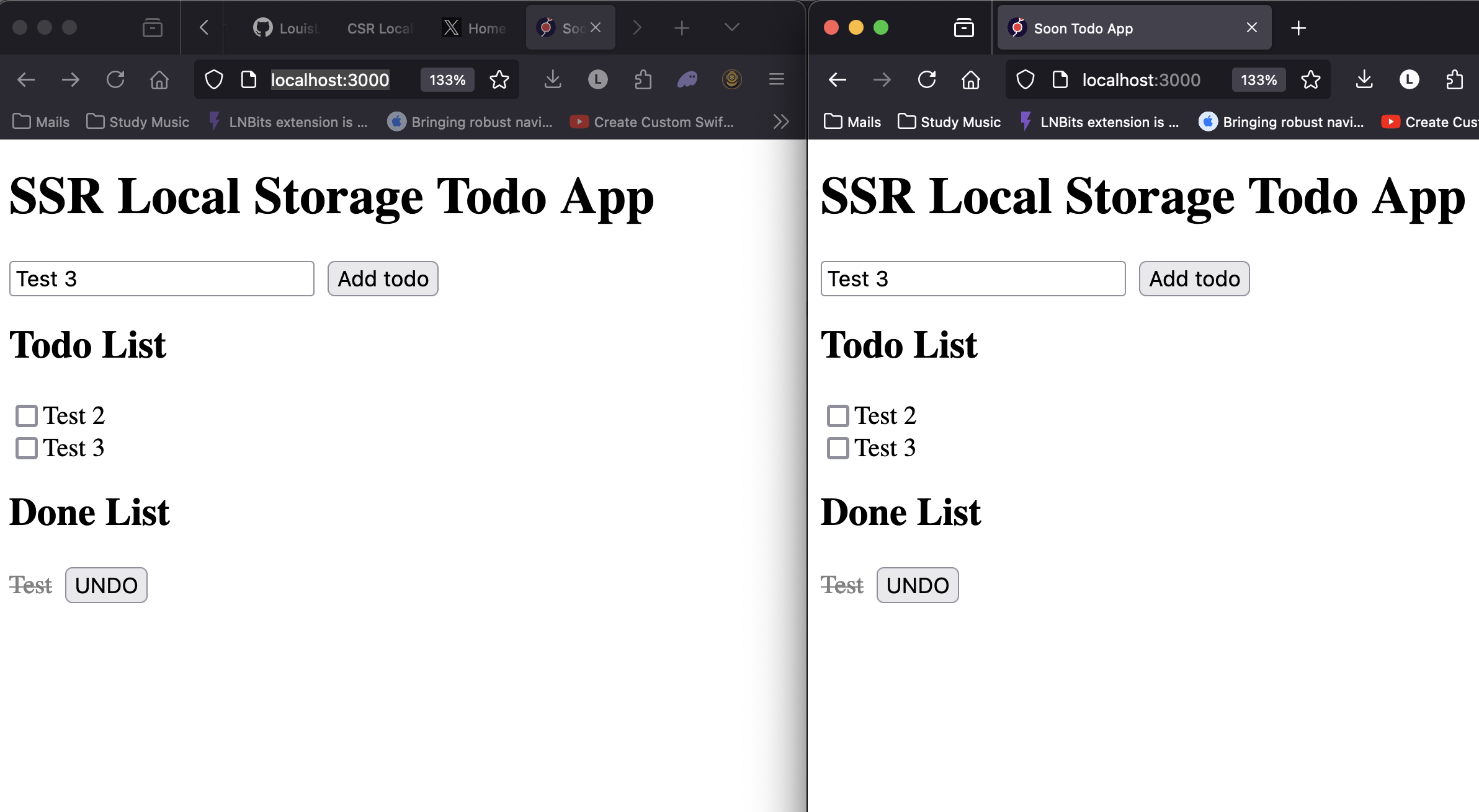 Screenshot of the Todo App