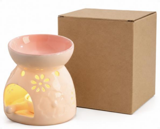Ceramic wax warmer packed with protective brown box for wholesale shipping