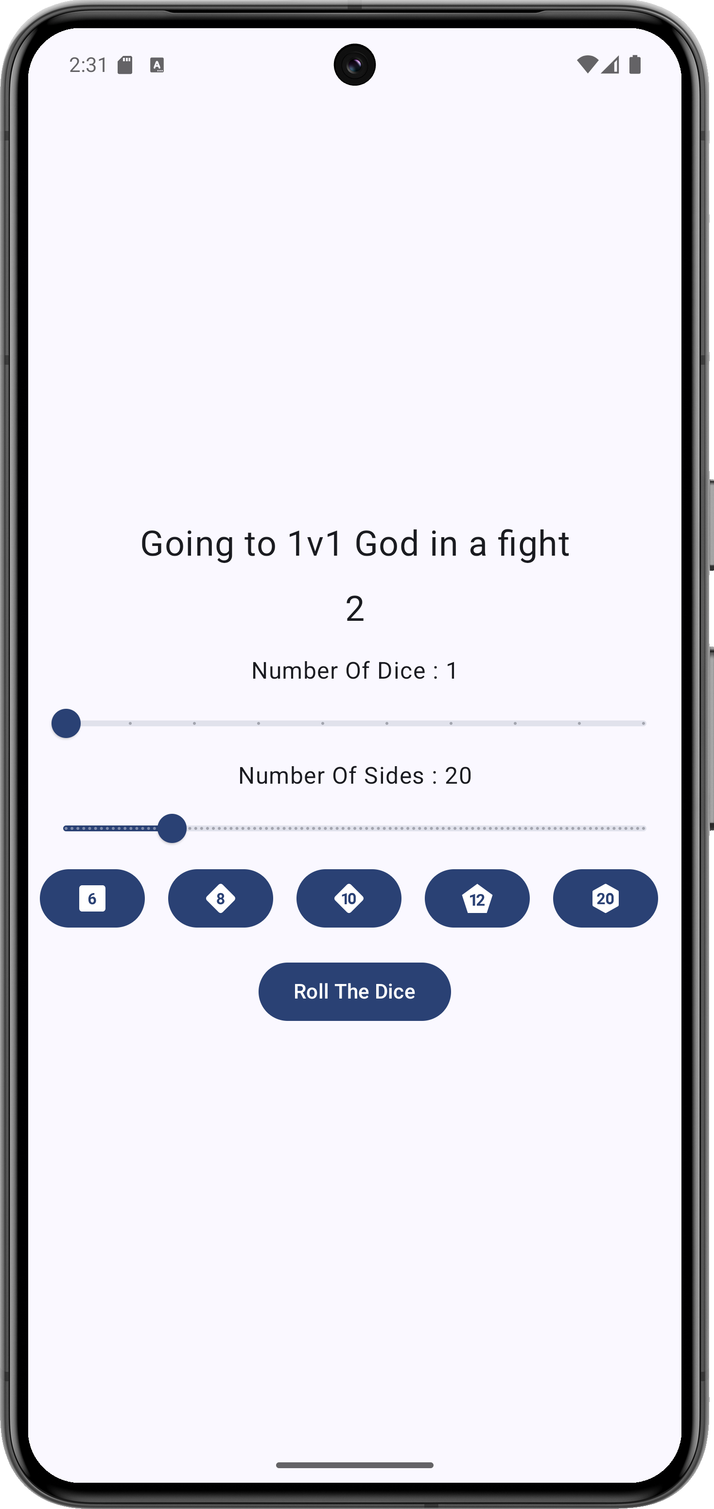 Screenshot of the app.