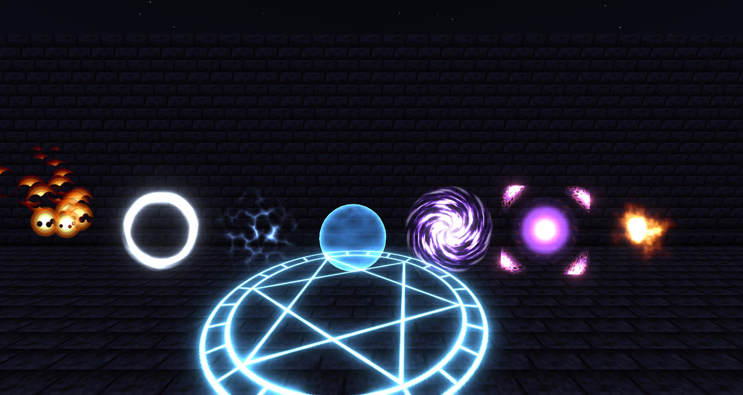 Kila Material presets glowing at night