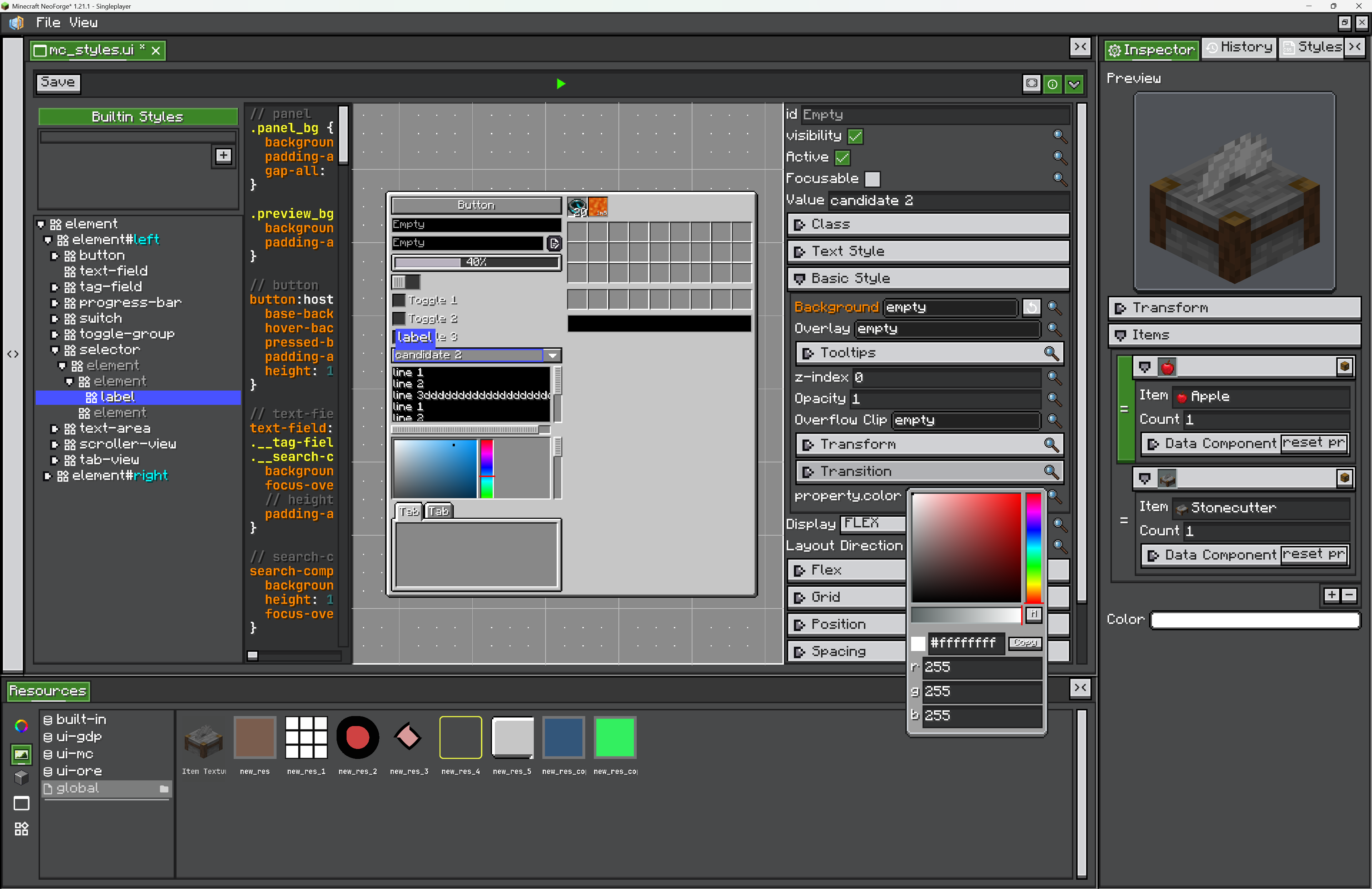 LDLib2 in-game UI editor