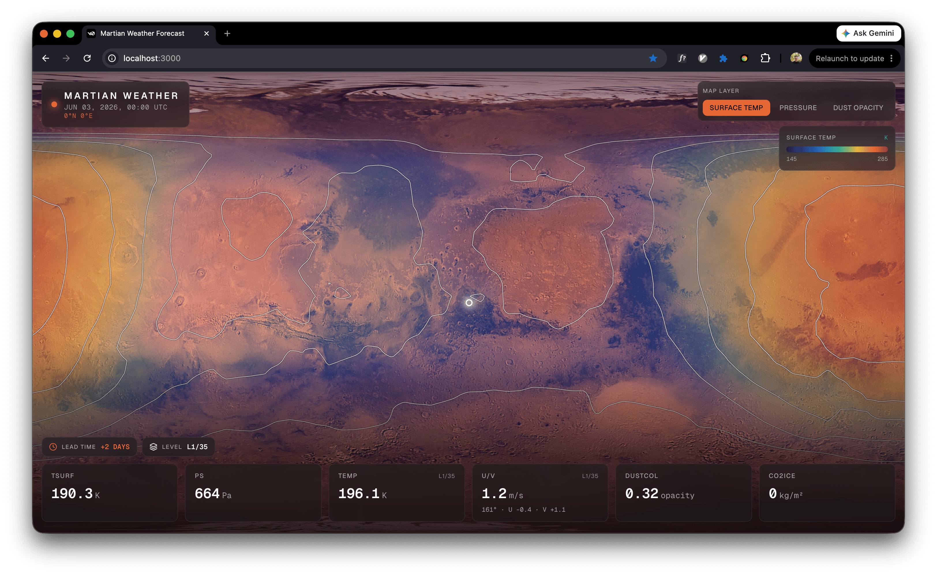 Mars forecast app