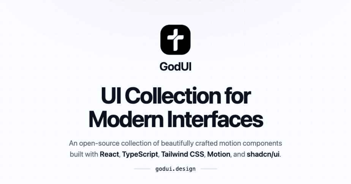 GodUI — Motion UI Collection for Modern Interfaces