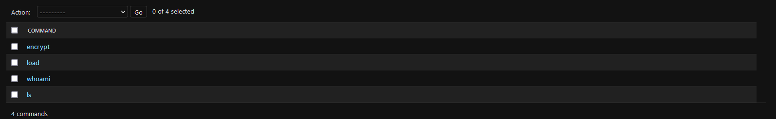 command list