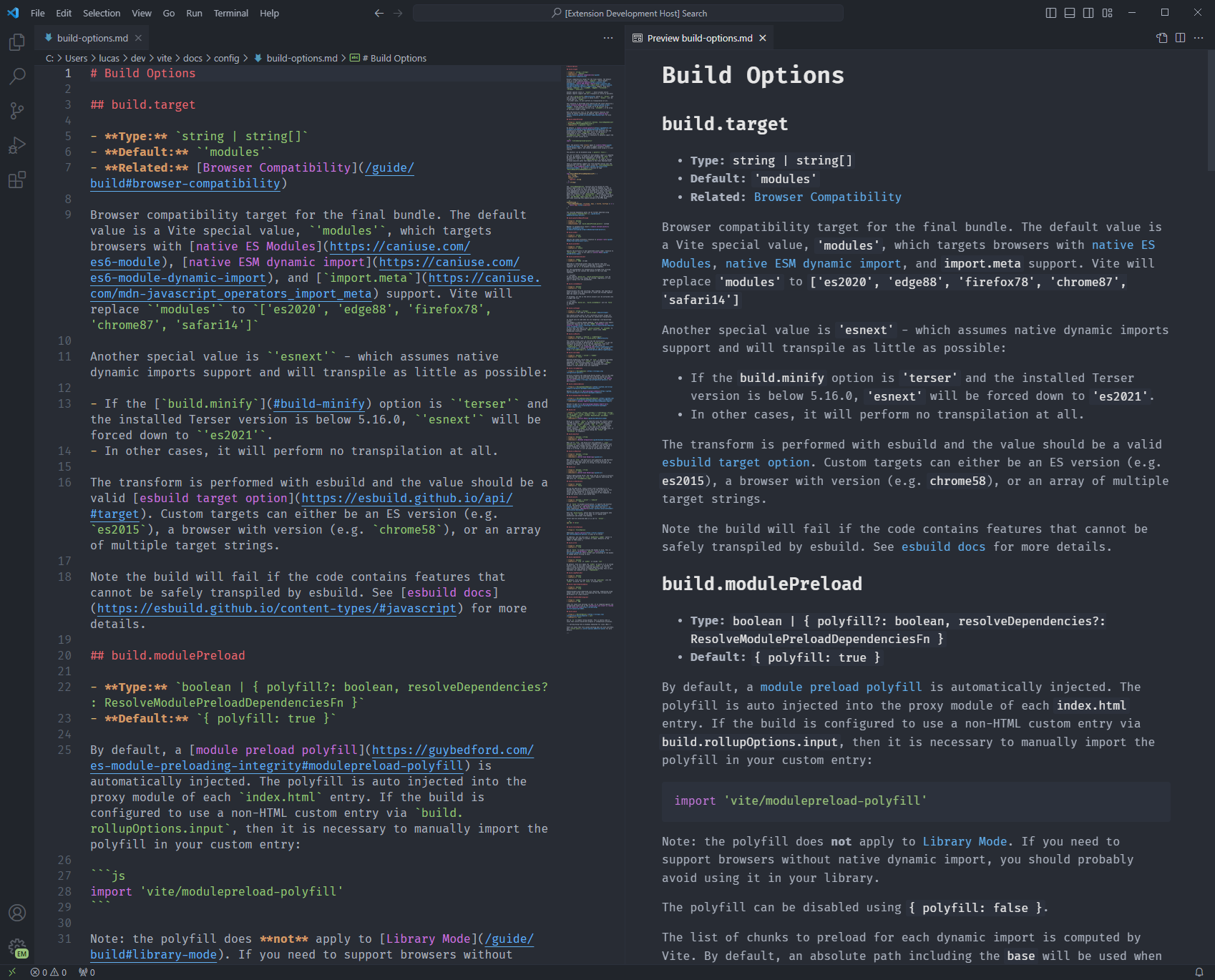 Markdown Screenshot