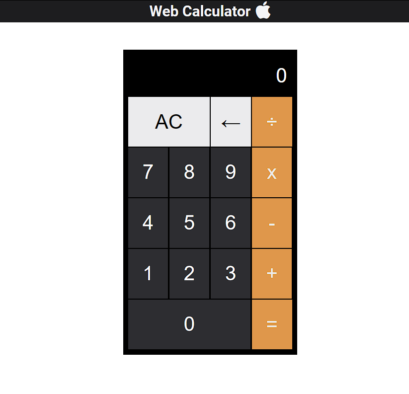 WEB calculator Front-end