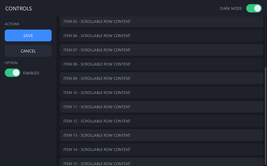 Atom Rendering Engine — a UI rendered entirely by the engine, on the CPU