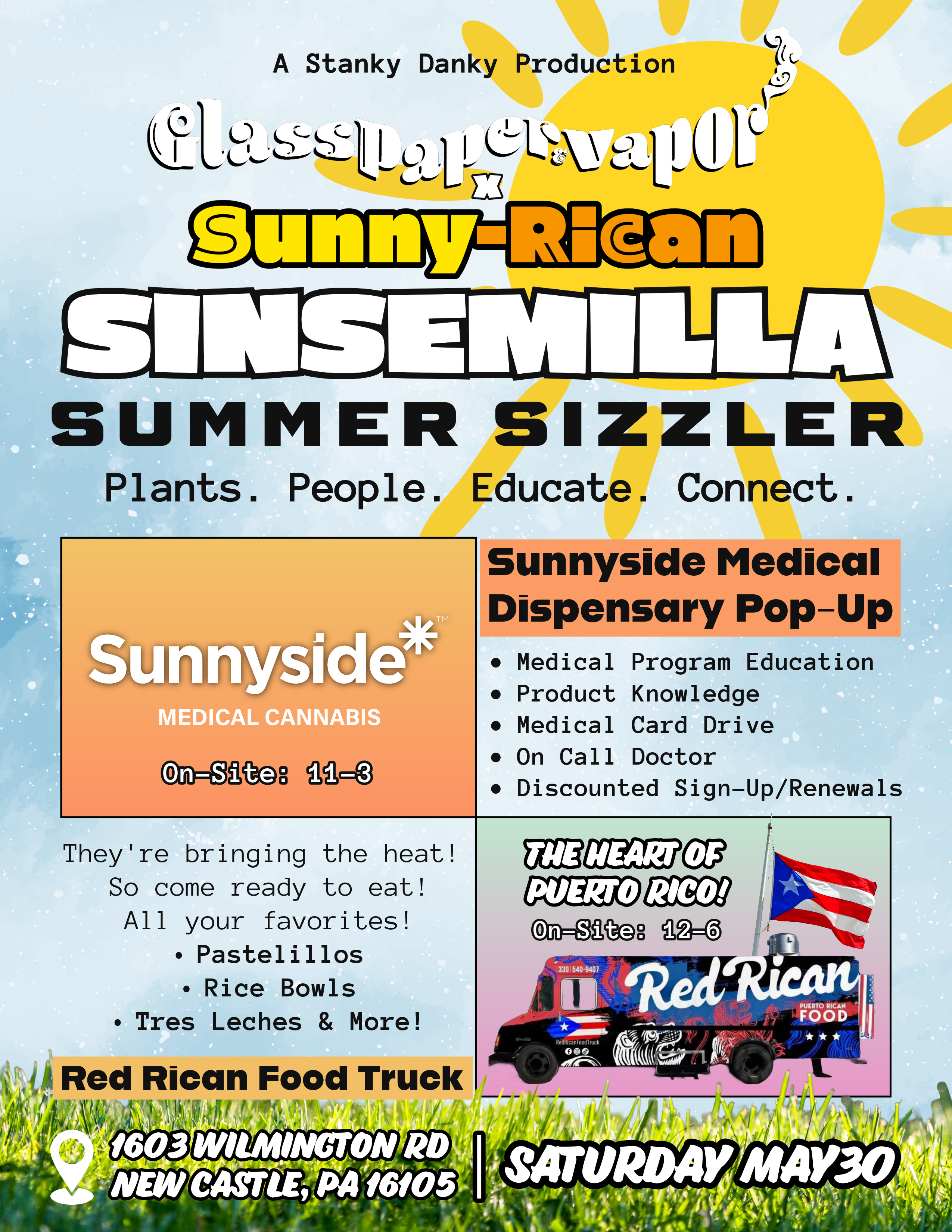 Upcoming Glass Paper & Vapor event flier