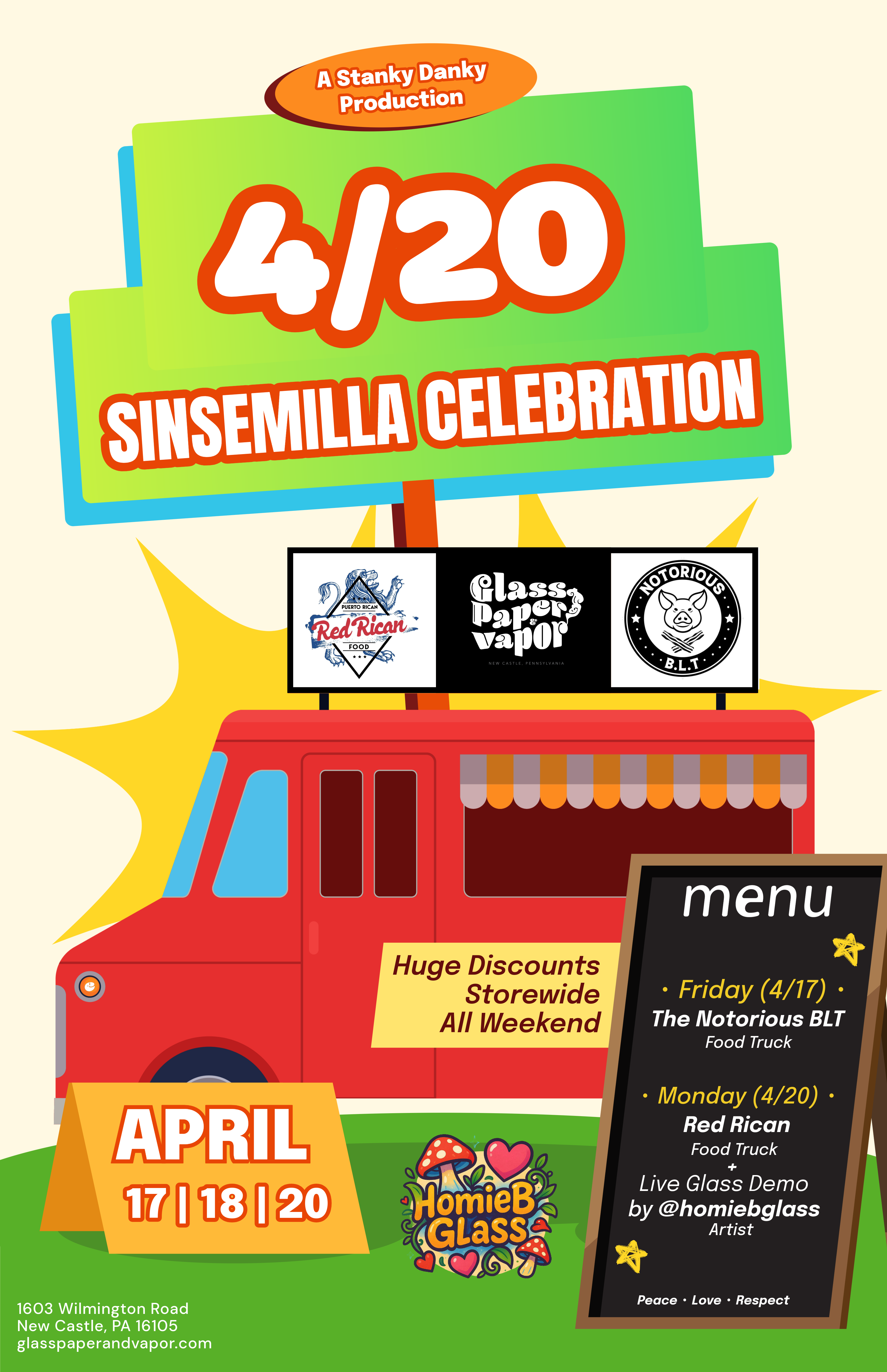 Upcoming Glass Paper & Vapor event flier