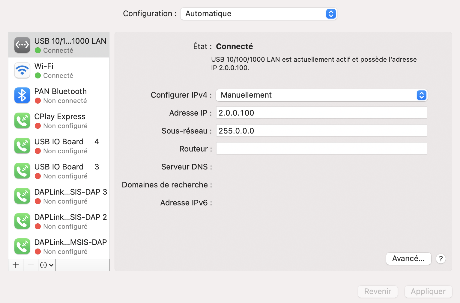 Screenshot de l'interface de MadMapper