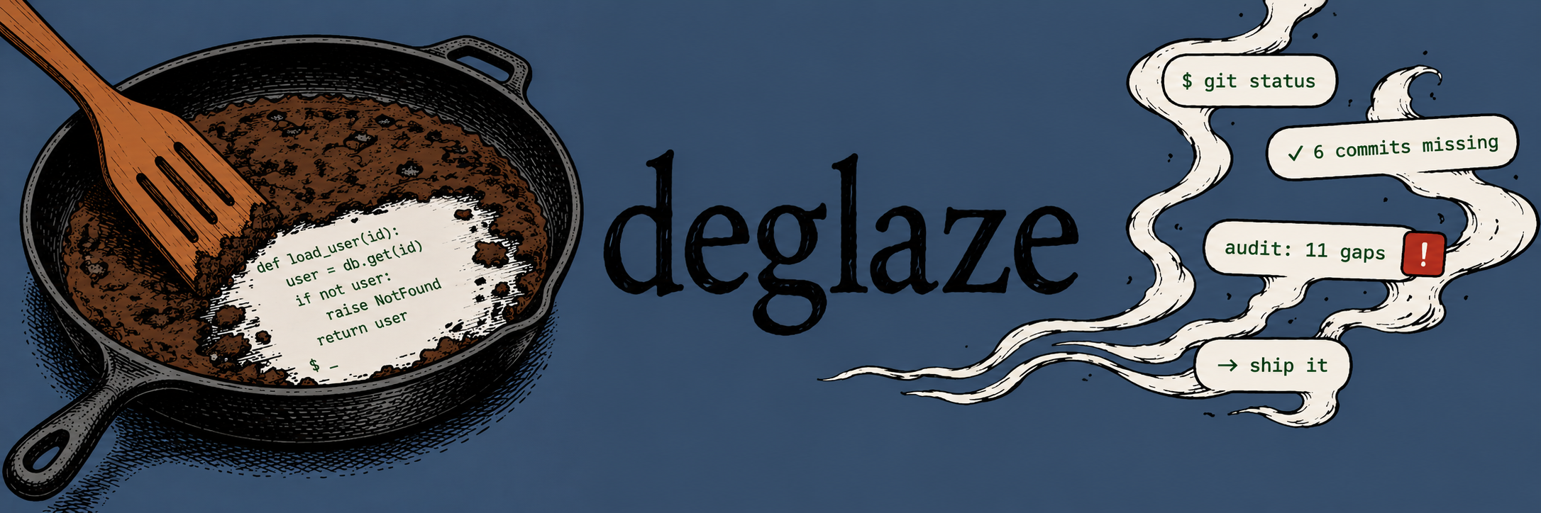 deglaze — scrape the glaze off your AI agent's done claims
