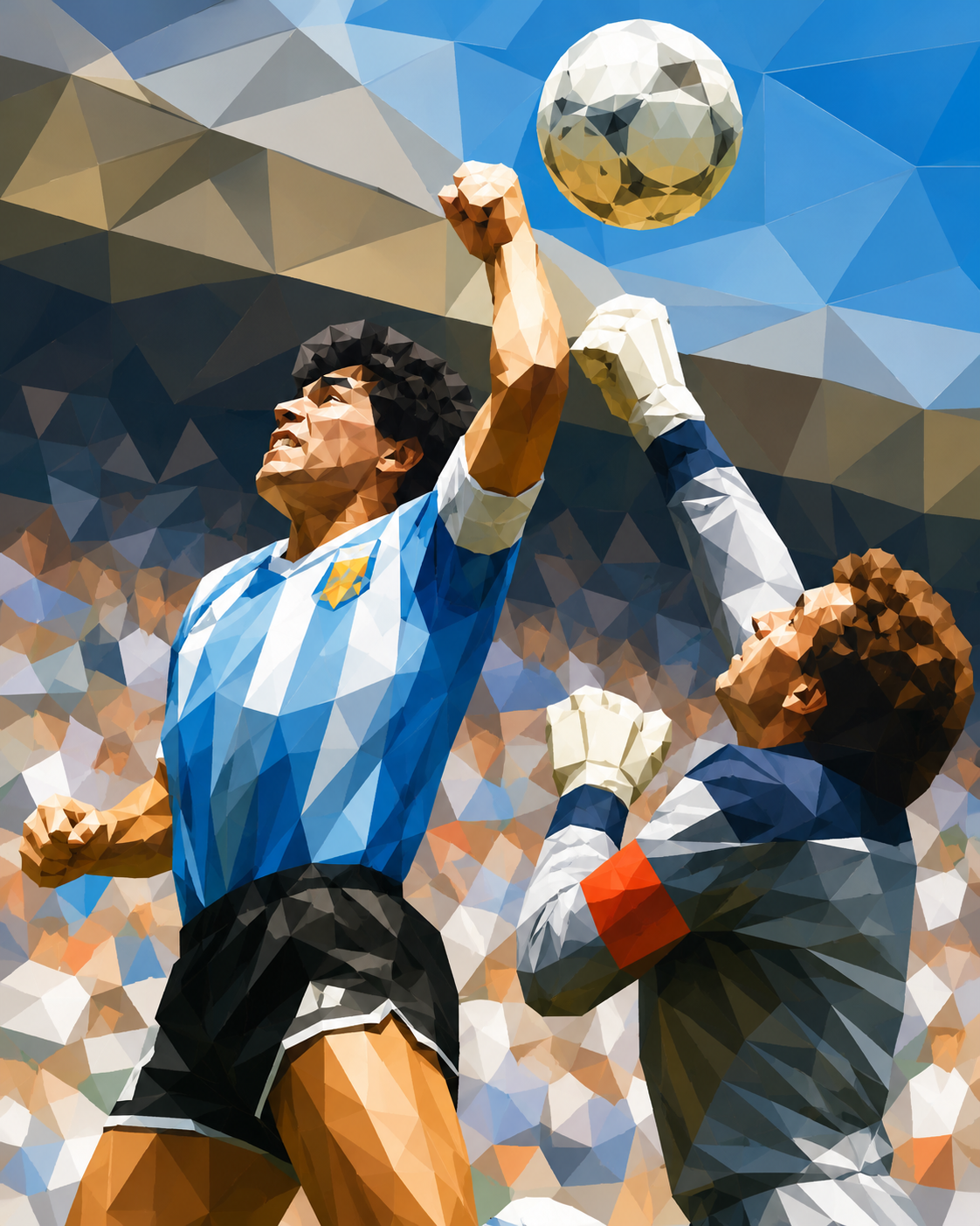 Maradona close-up — Hand of God moment
