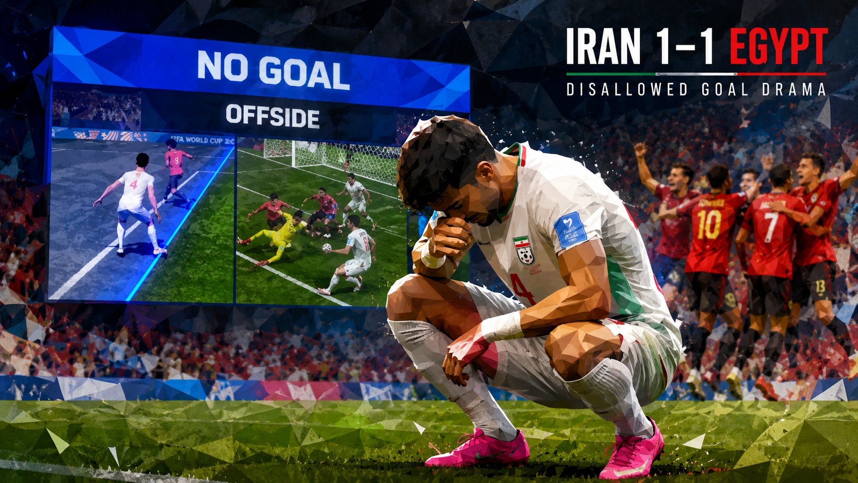 Iran 1-1 Egypt disallowed goal drama World Cup 2026