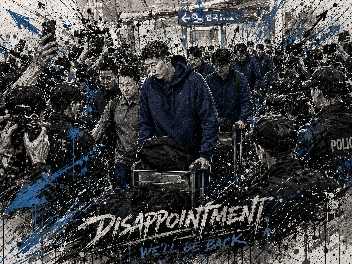 Disappointment - We'll Be Back: South Korea players at Incheon Airport arrivals 2026