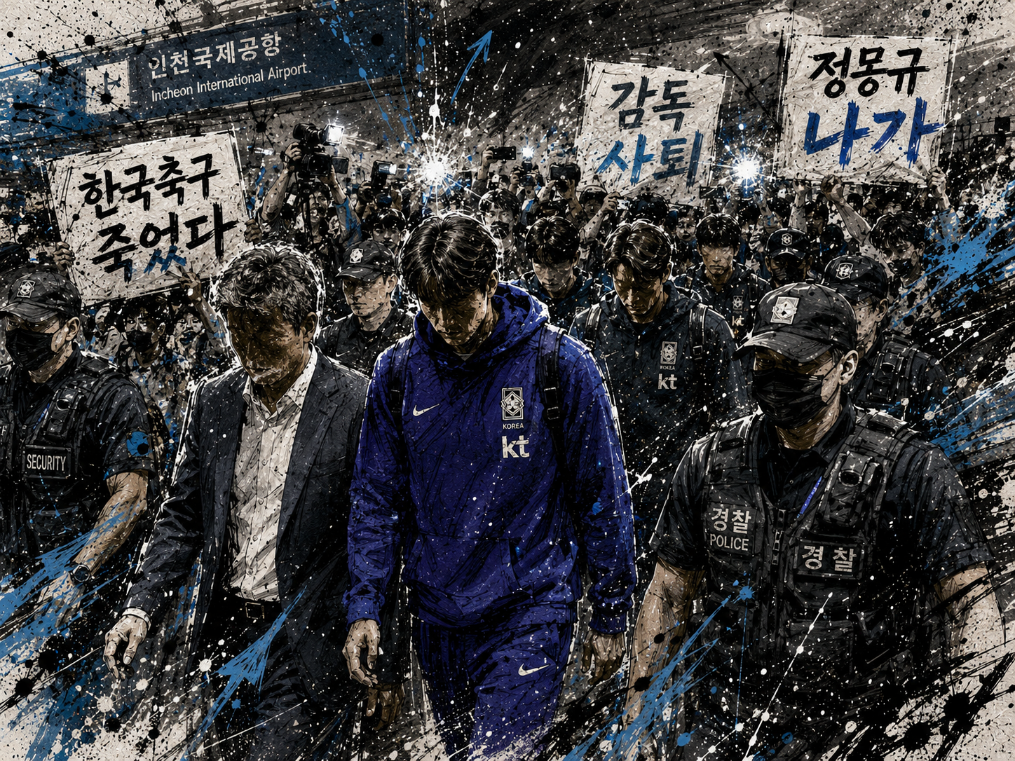South Korea Incheon Airport protest fans World Cup 2026