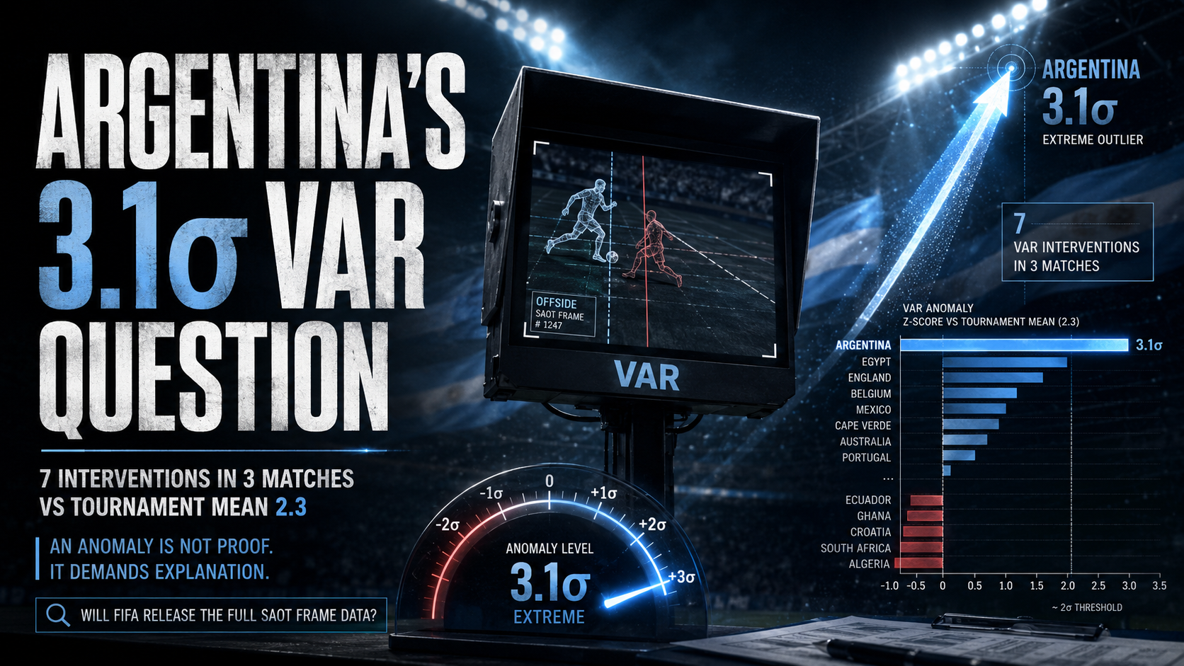Argentina's VAR Count Is 3.1 Standard Deviations Above the Mean