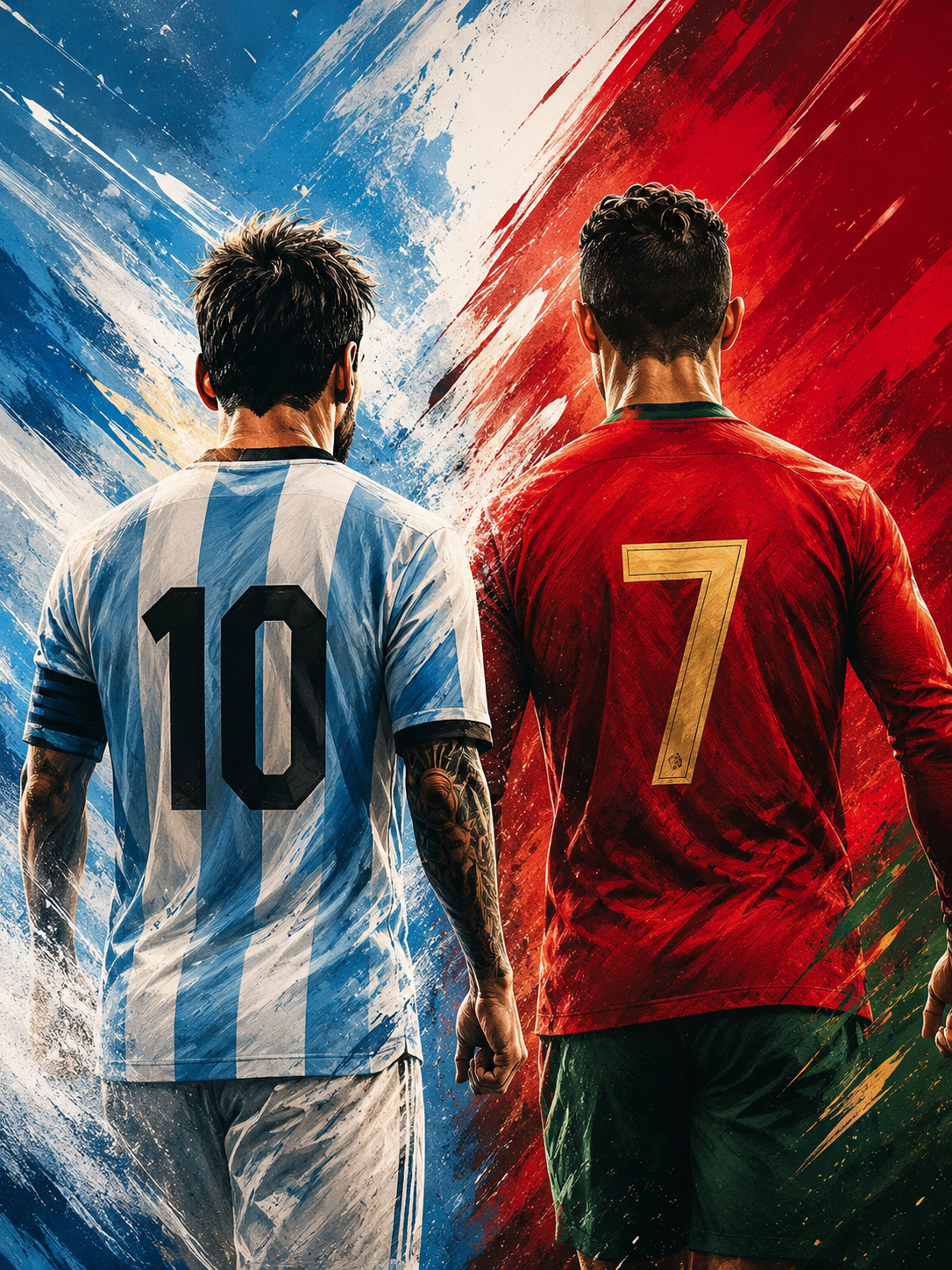 Messi and Ronaldo both playing at their sixth World Cup