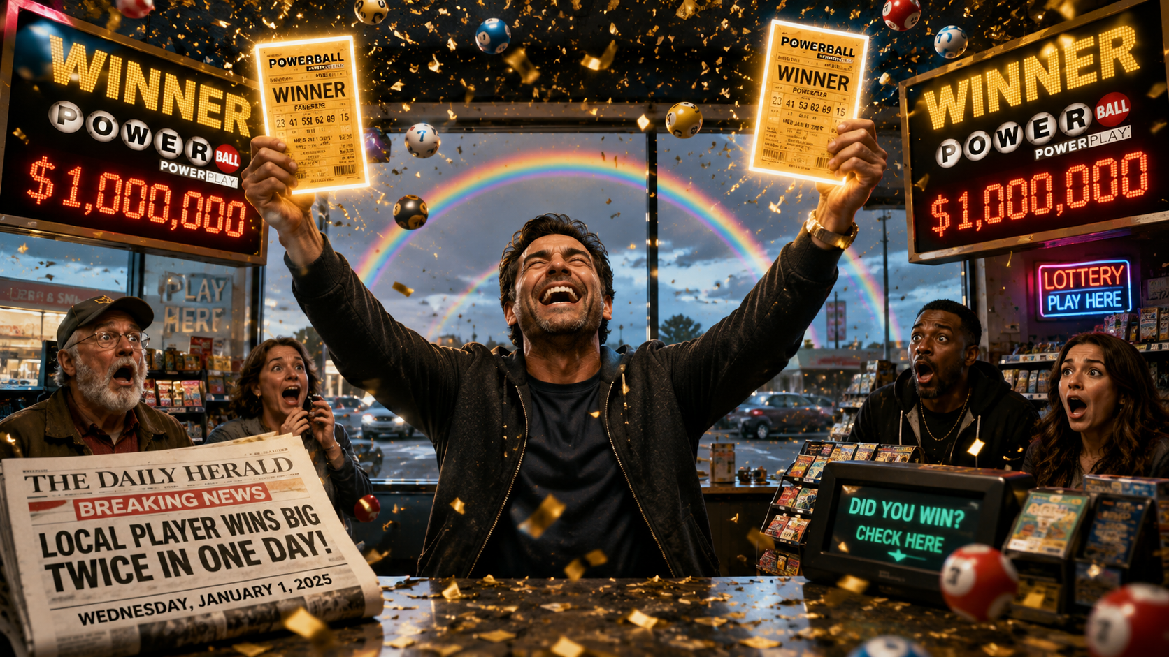 Lottery winner with two tickets