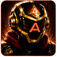 APEX bot avatar — armored AI predictor with red visor
