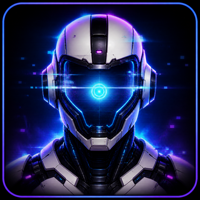 RANDOM bot avatar — glitching neon figure with no fixed pattern