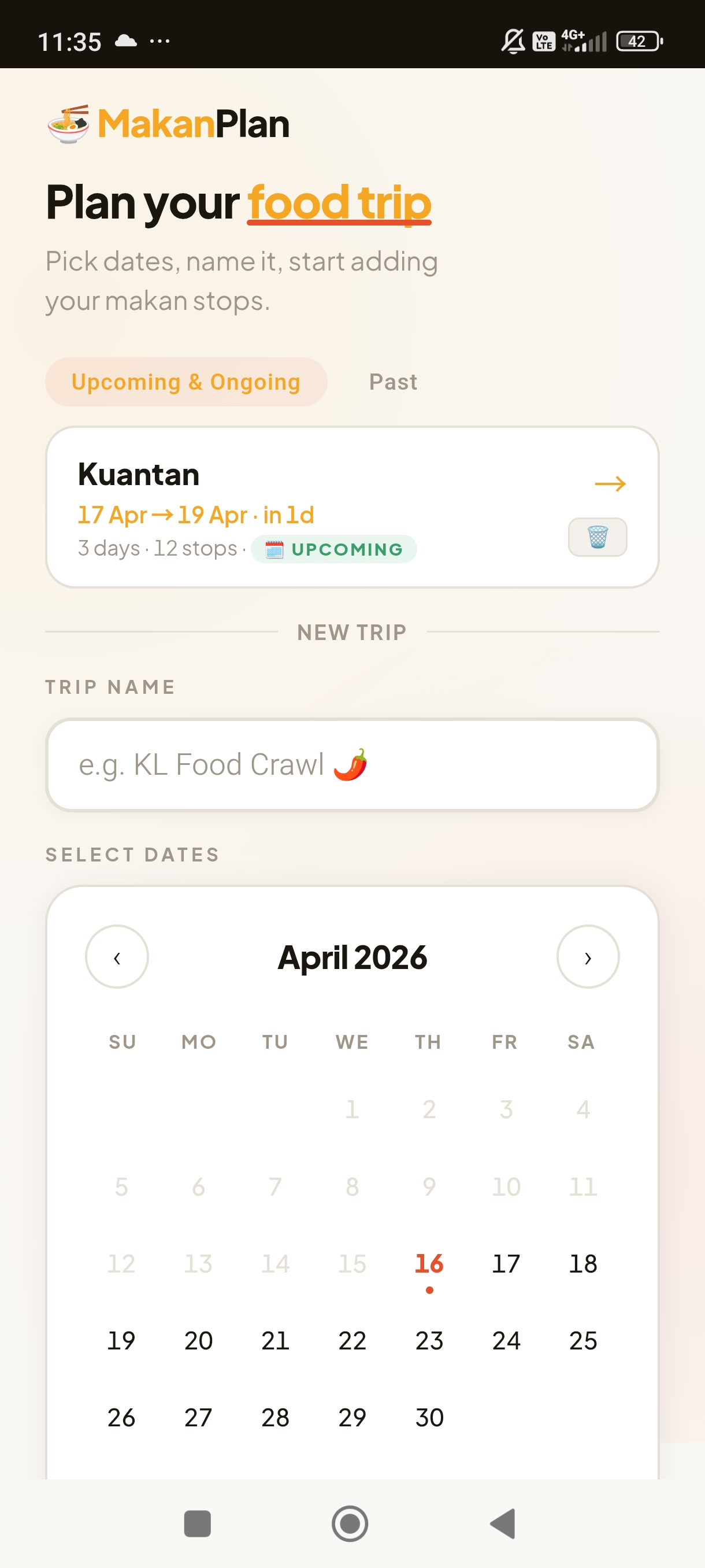 MakanPlan screenshot