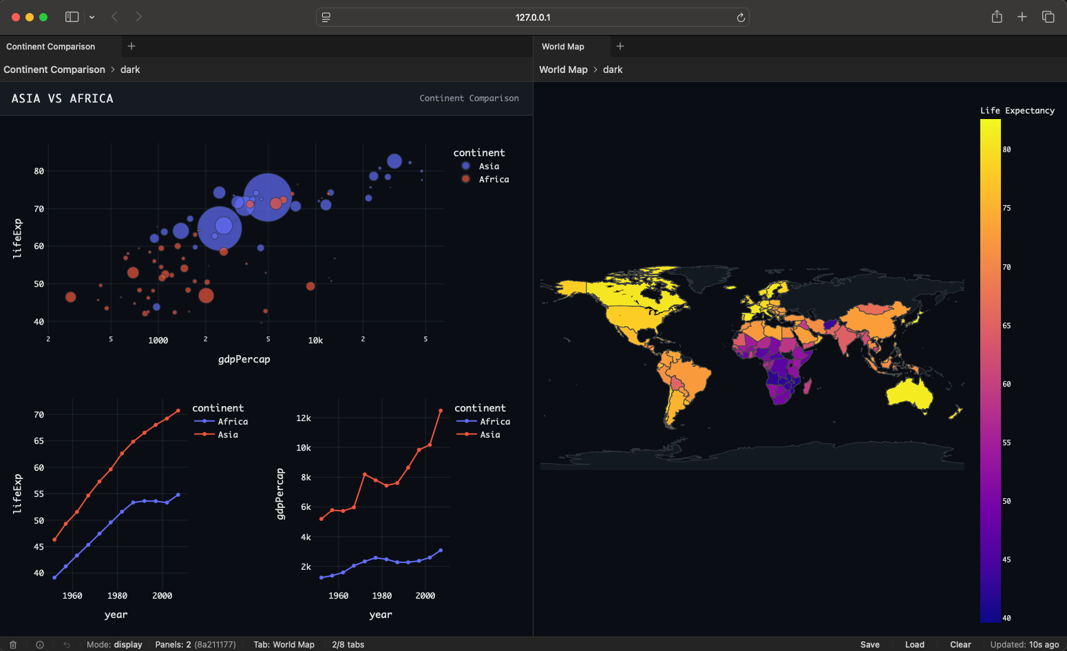 Dash Prism dark mode