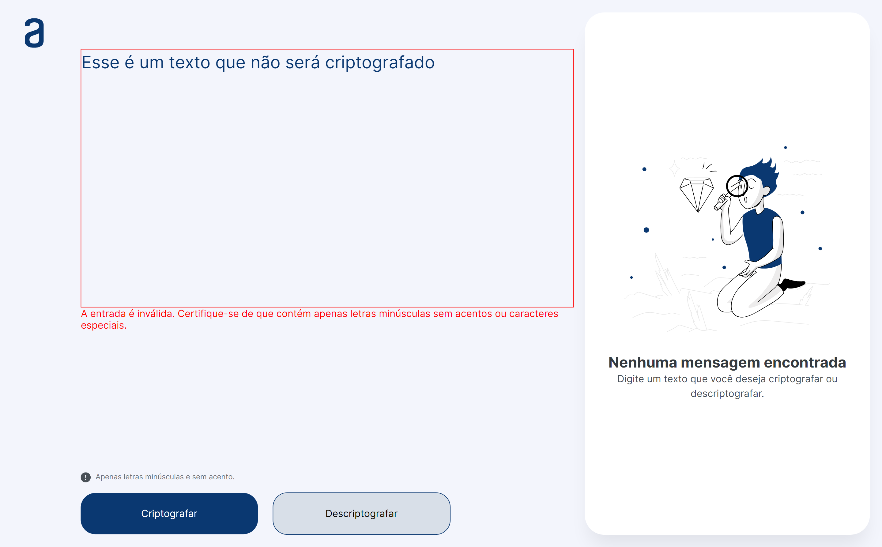 Criptografado Inválido