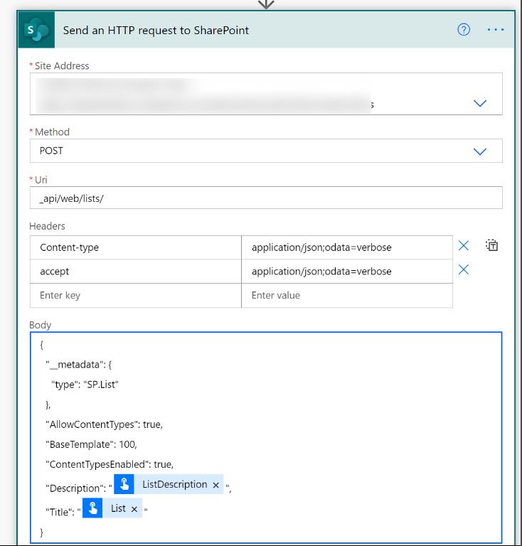 send an http request to SharePoint