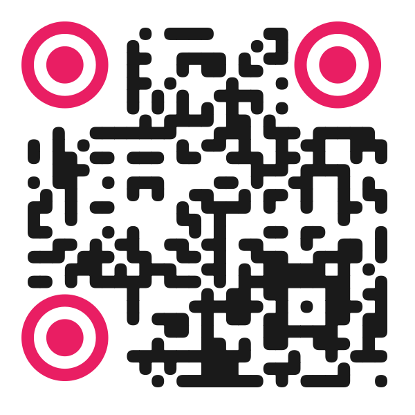 High Contrast Circular Eyes QR
