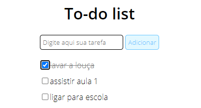 Exemplo de to-do list