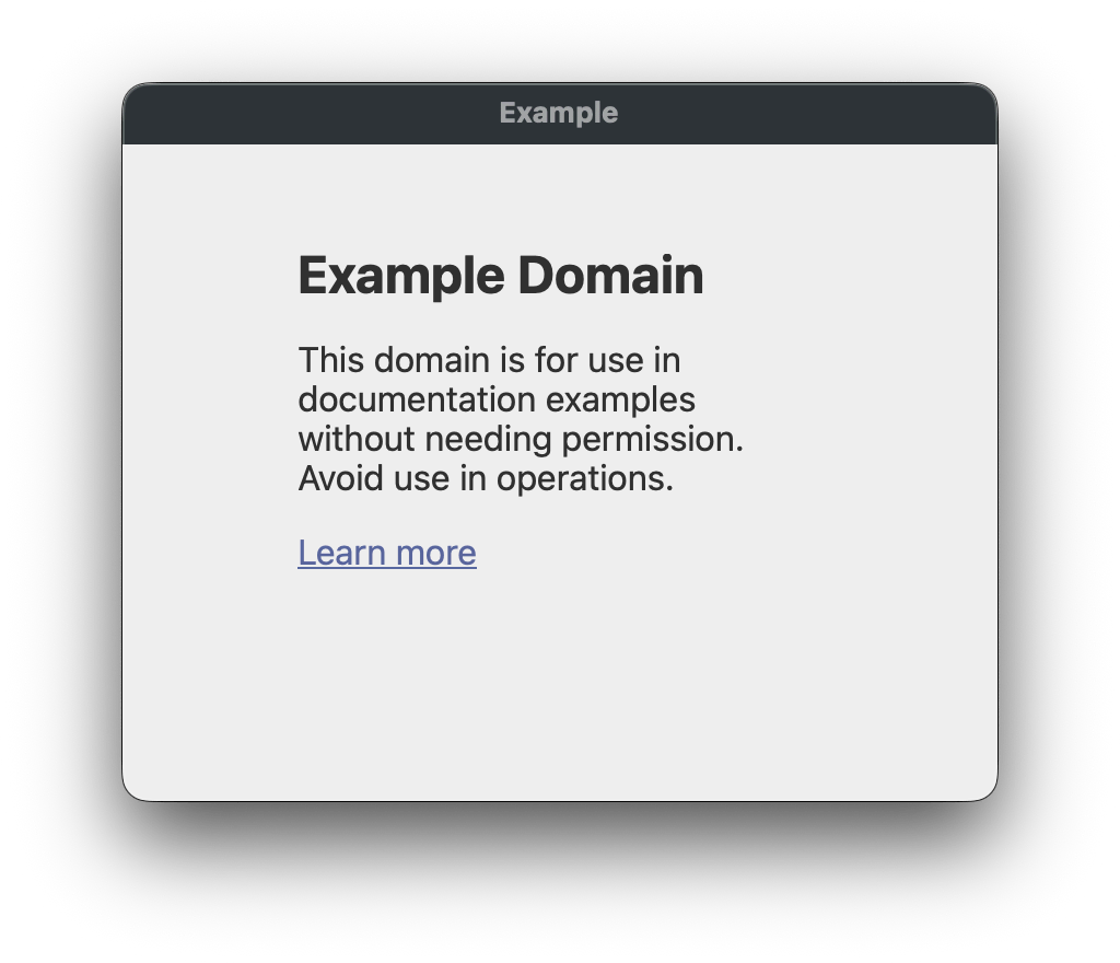 A simple example
