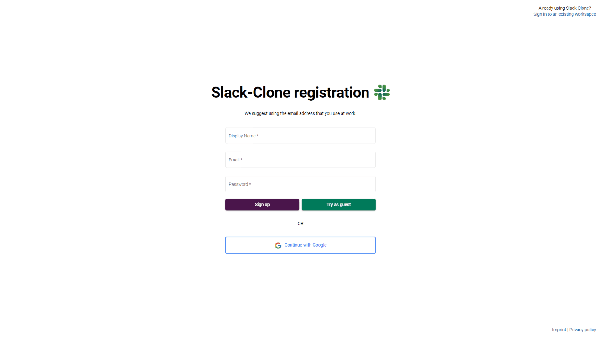 Sign Up