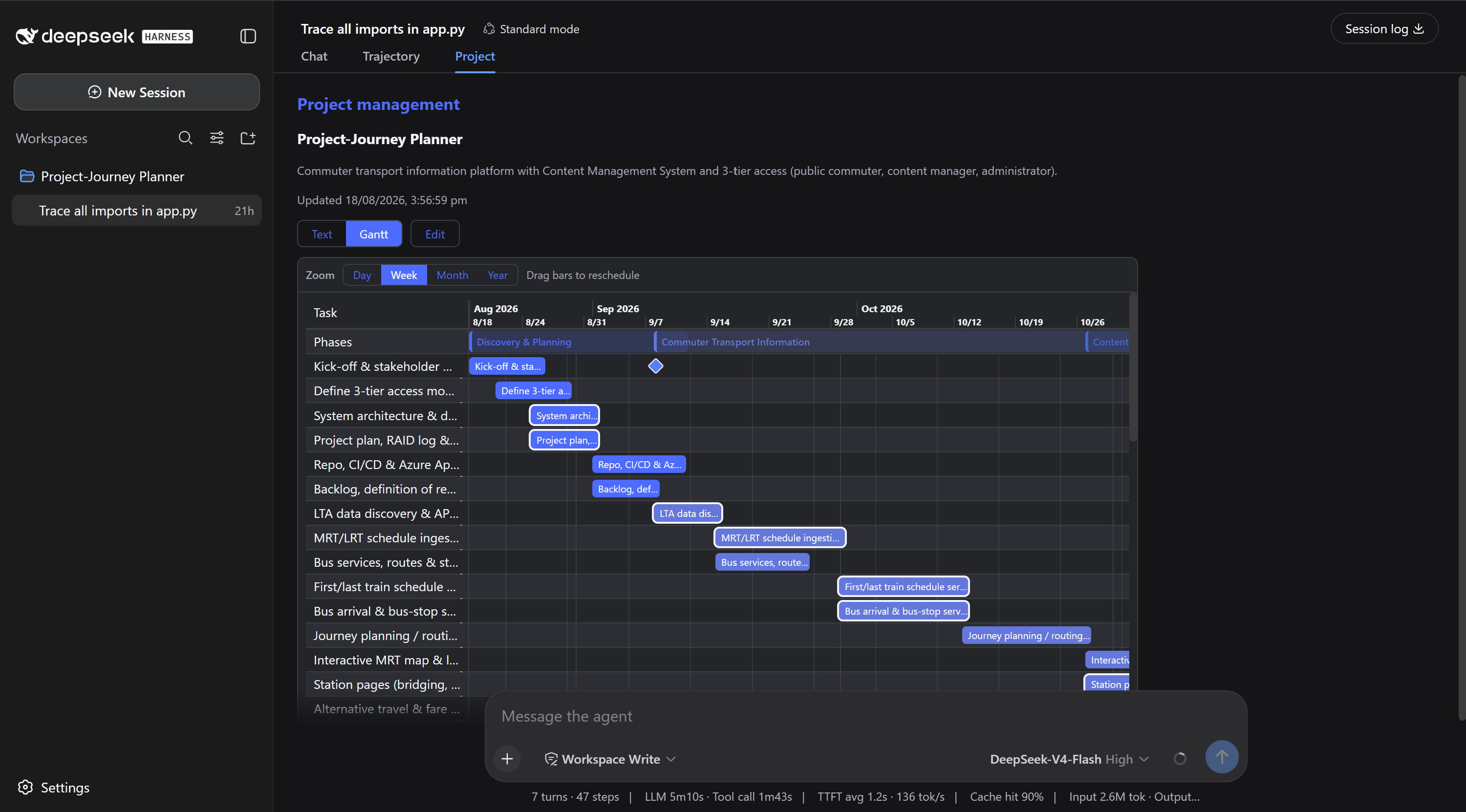 Project management Web UI