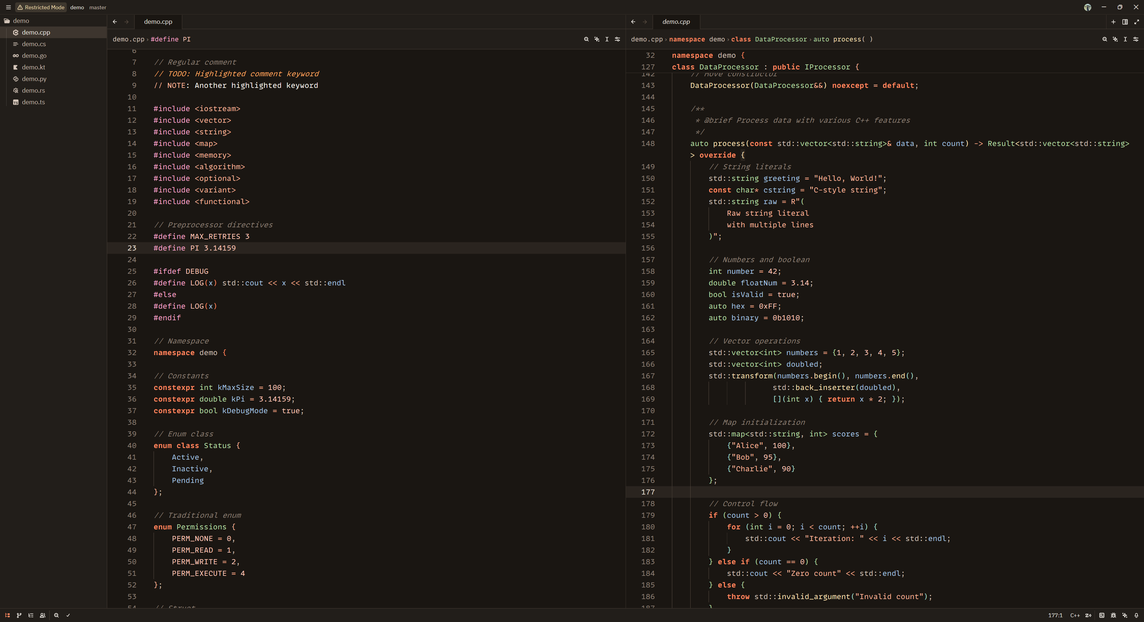Rust code example