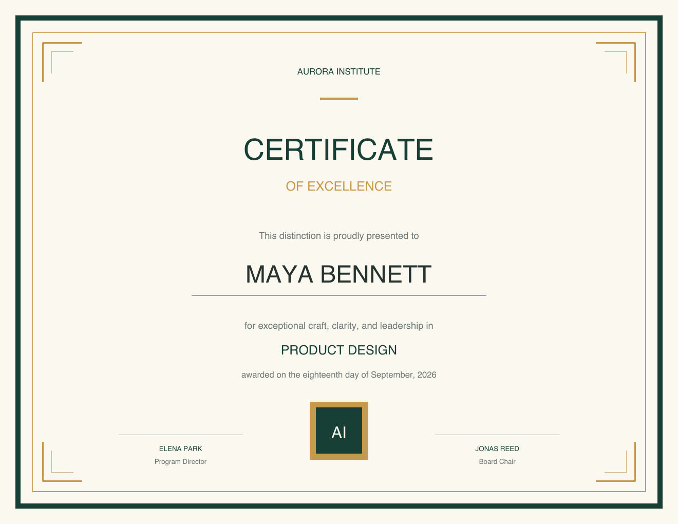 Certificate