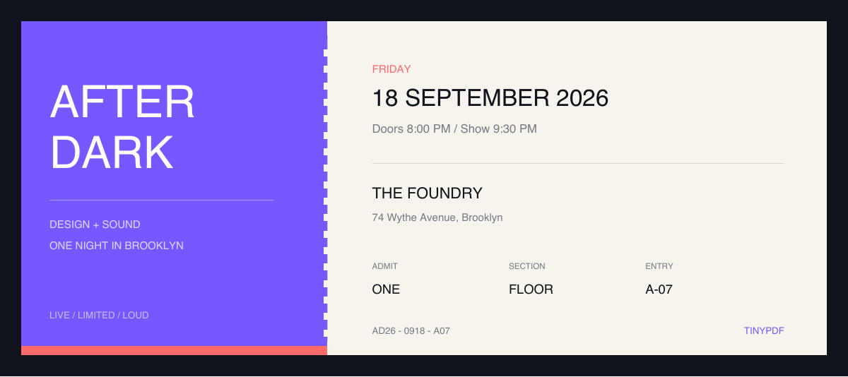 Event ticket