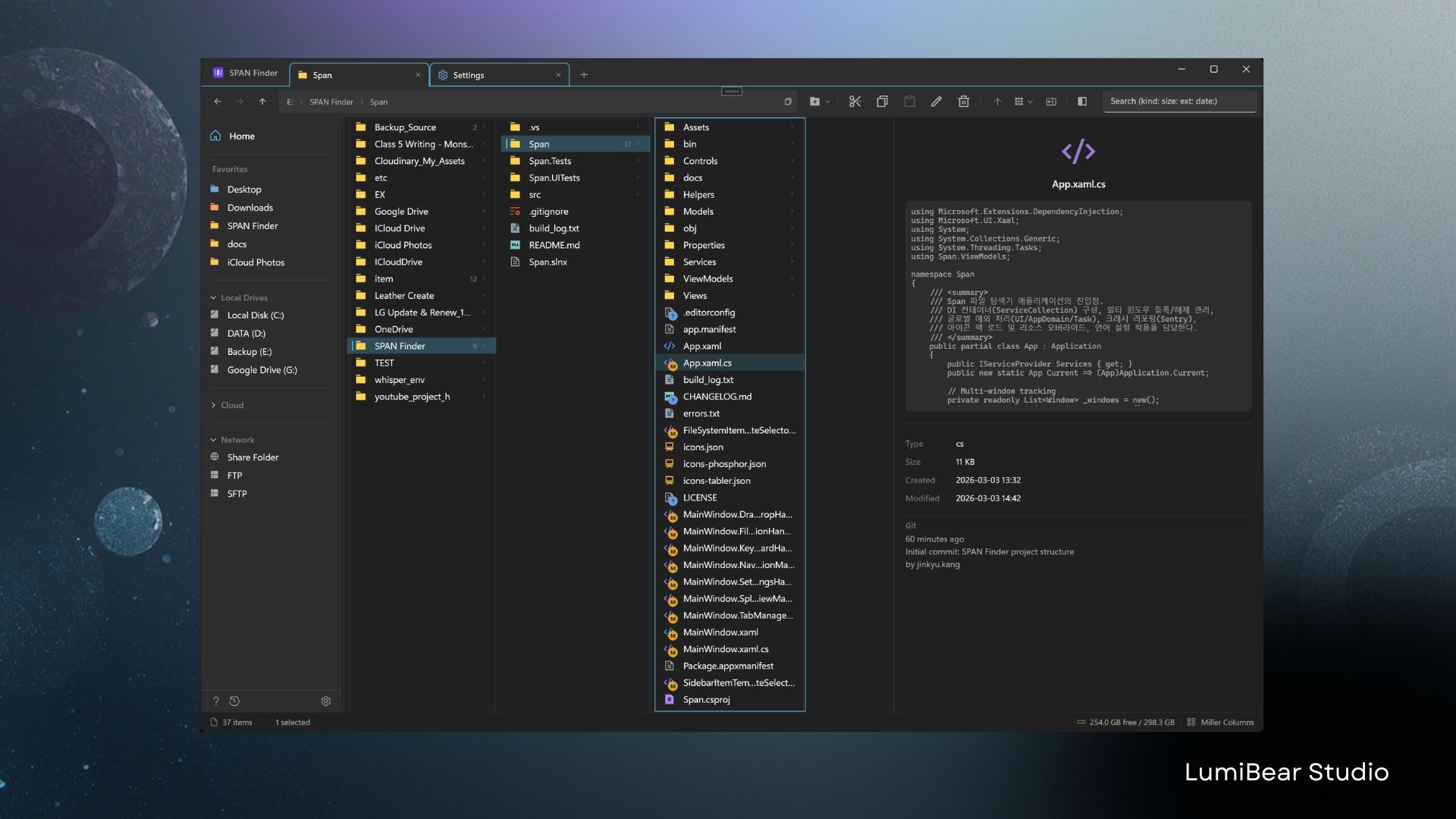 Code Preview with Git Info