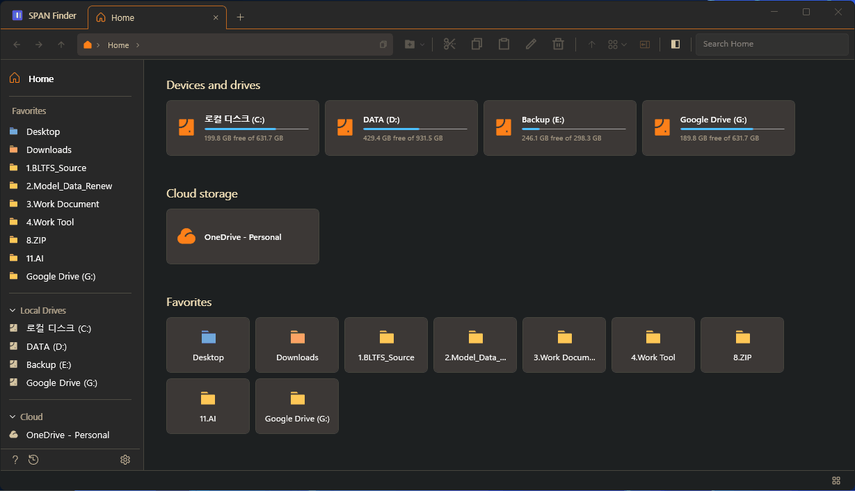 SPAN Finder — Miller Columns in Action