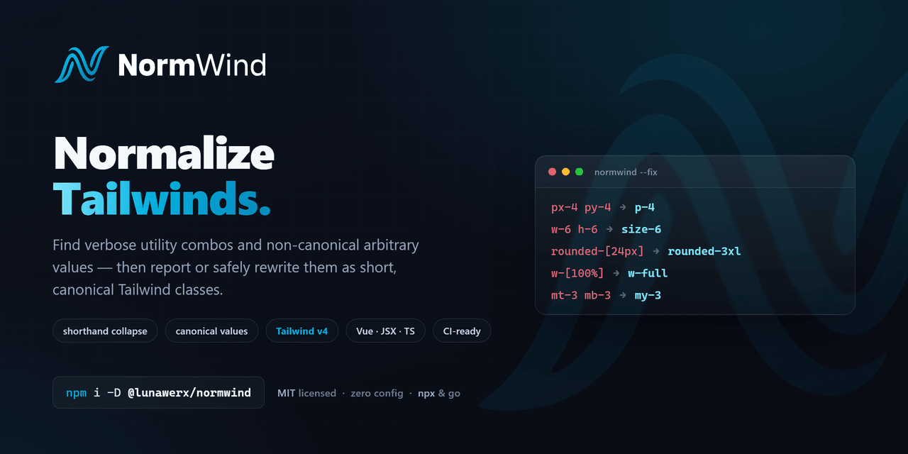 NormWind: Normalize Tailwinds