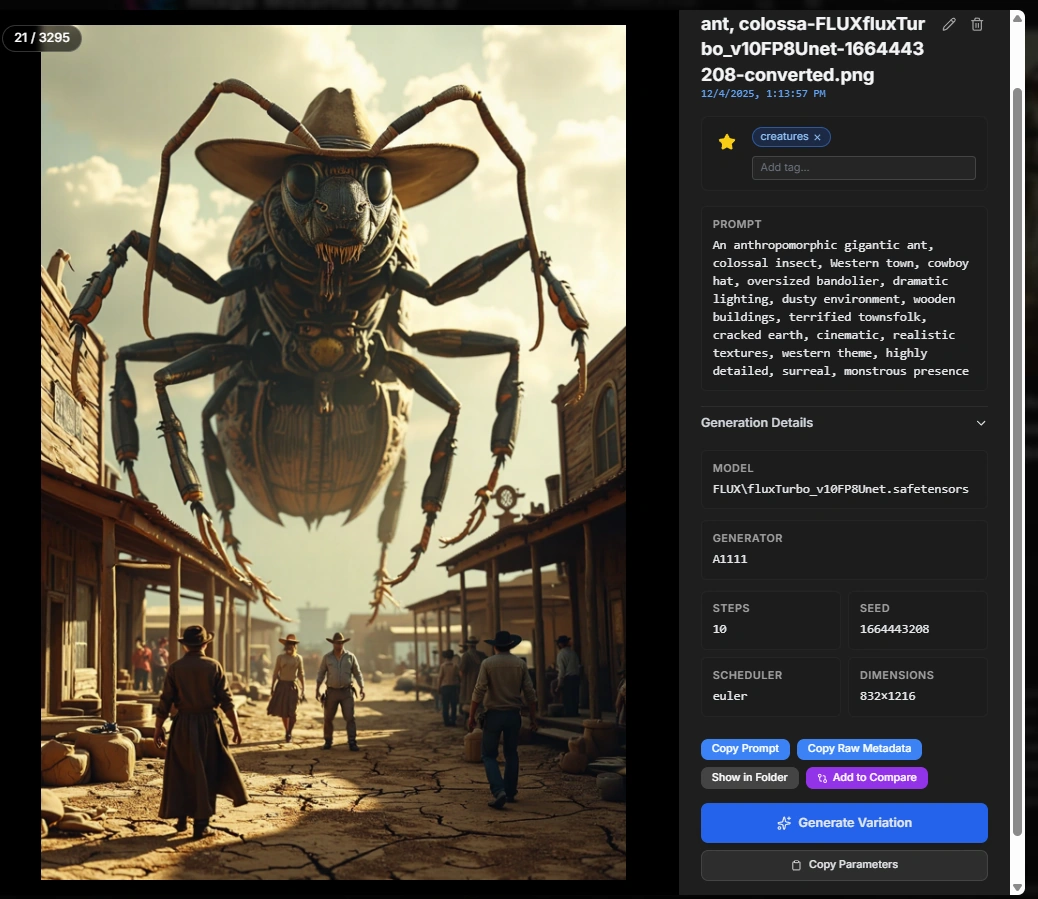 Image details and metadata